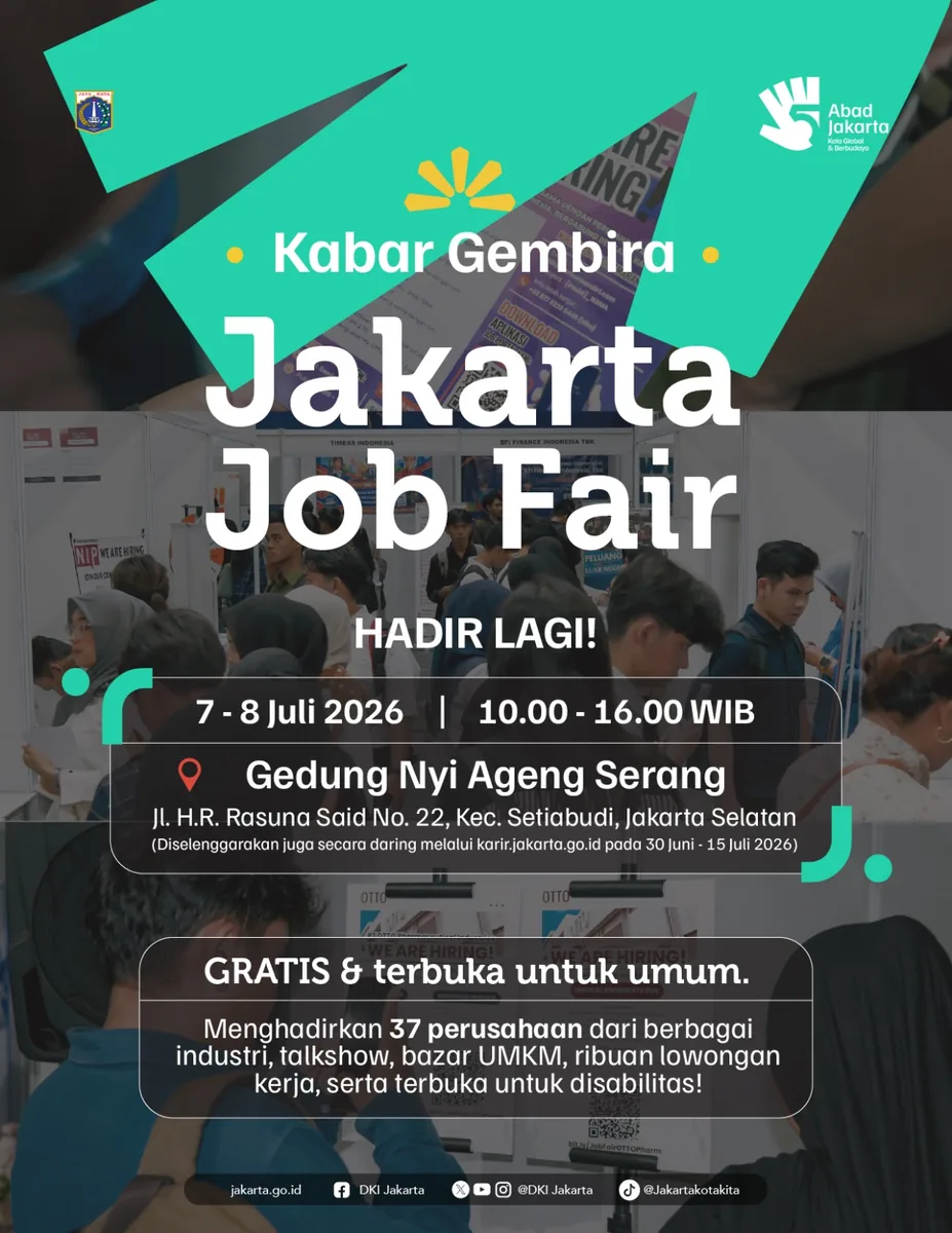 Job Fair Kabupaten Cianjur 2026 (Suku Dinas TKTE Wilayah Kabupaten Cianjur Barat) : 7-8 Juli 2026